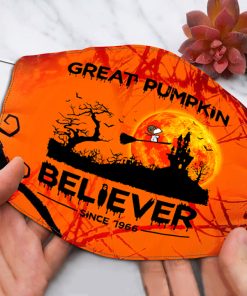 Snoopy Great Pumpkin Believer Since 1966 Face Mask + PM2.5 Filter