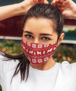 Bichon Frise Dog Ugly Christmas Face Mask with PM2.5 Filter Bichon Frise Dog Ugly Christmas Face Mask with PM2.5 Filter