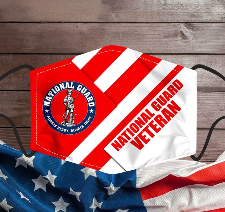 US National Guard Veteran Face Mask with PM2.5 Filter