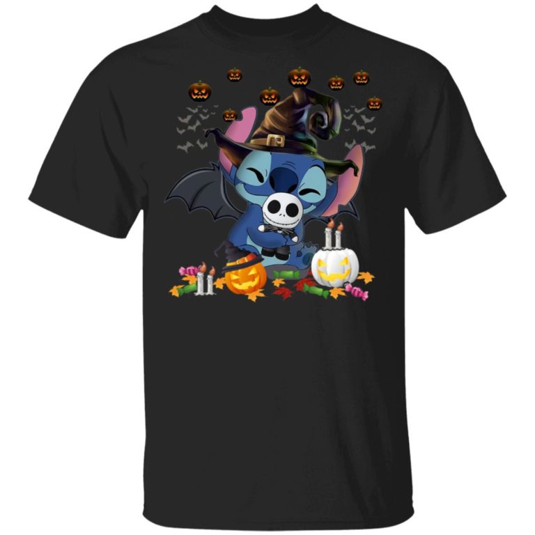 Baby Stitch Hug Jack Skeleton Halloween
