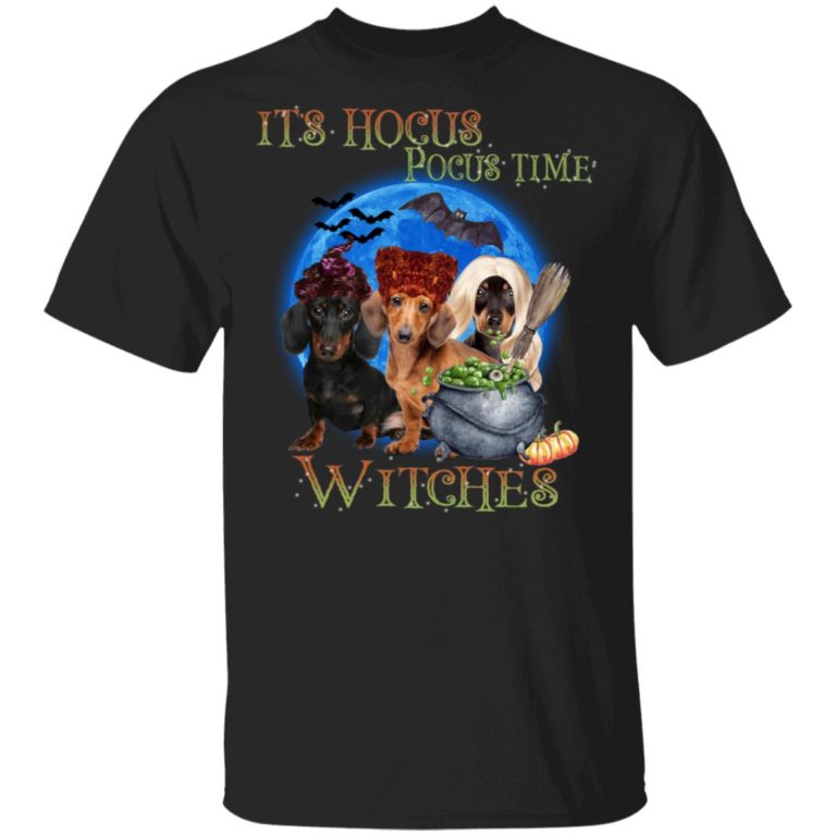 Halloween Dachshund It’s Hocus Pocus Time Witches