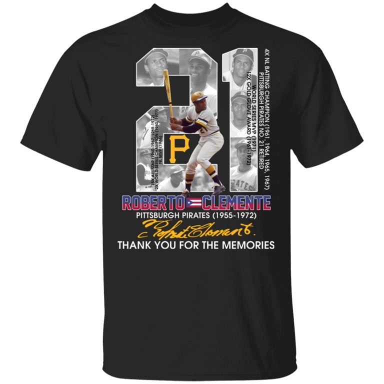 Pittsburgh Pirates Roberto Clemente #21 1955-1972 T Shirt