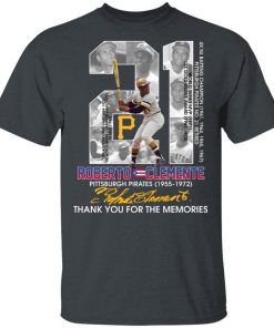 Pittsburgh Pirates Roberto Clemente #21 1955-1972 T Shirt Pittsburgh Pirates Roberto Clemente #21 1955-1972 T Shirt