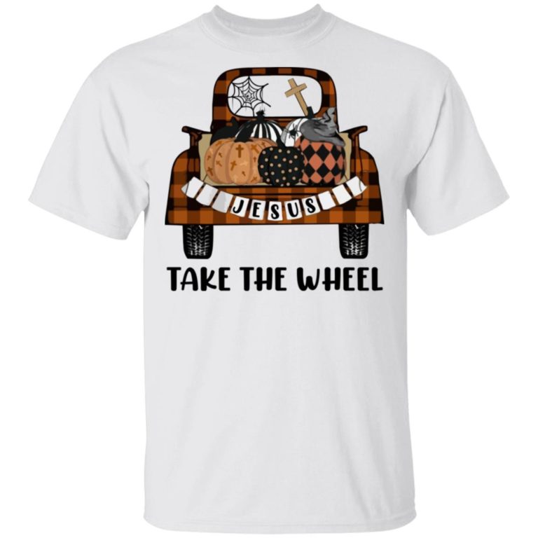 Jesus Take The Wheel Pumpkin Witch Truck Halloween