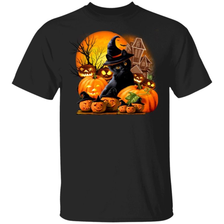 Black Cat Witch Pumpkin Witch Halloween