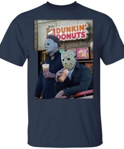 Halloween Horror Characters Drinking Dunkin Donuts