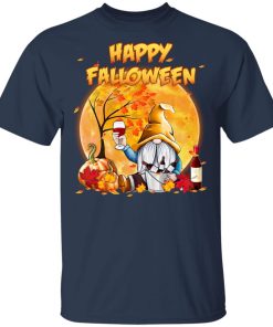 Halloween Gnomes Drink Wine Pumpkin Maple Leaves Happy Falloween