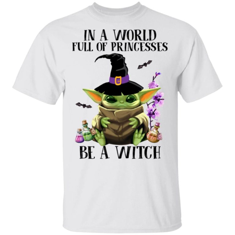 Baby Yoda Pumpkin In A World Full Of Princesses Be A Witch Halloween