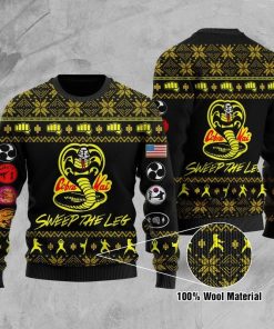 Snake Cobra Kai Sweep The Leg Ugly Christmas Sweater