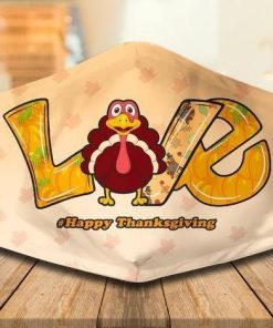 Turkey Love Thanksgiving Face Mask with PM2.5 Filter Turkey Love Thanksgiving Face Mask with PM2.5 Filter