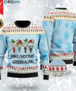 The Golden Girls Make Christmas Golden Again Christmas Wool Ugly Sweater The Golden Girls Make Christmas Golden Again Christmas Wool Ugly Sweater