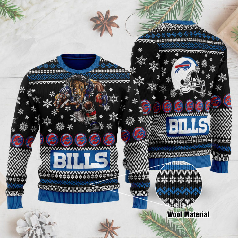 Buffalo Bills 3D Printed Ugly Christmas Sweater - RobinPlaceFabrics