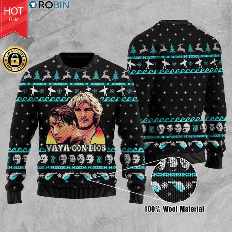 Point Break Vaya Con Dios Wool Ugly Christmas Sweater