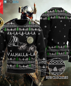 Fa-La-La-La-La Valhalla Christmas Wool Sweater Fa-La-La-La-La Valhalla Christmas Wool Sweater