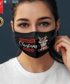 Quarantined Christmas 2020 Reindeer Face Mask