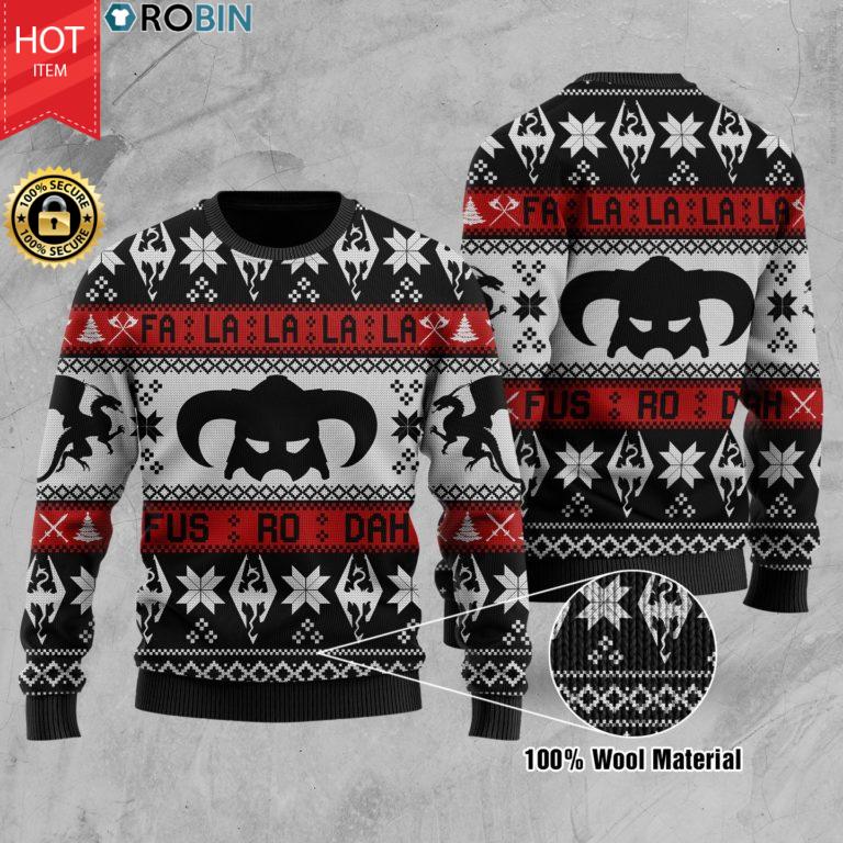 He Elder Scrolls Wool Ugly Christmas Sweater
