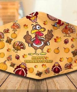 Turkey Happy Thanksgiving Face Mask with PM2.5 Filter Turkey Happy Thanksgiving Face Mask with PM2.5 Filter