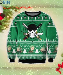 One Piece Zoro Christmas Wool Ugly Sweater One Piece Zoro Christmas Wool Ugly Sweater