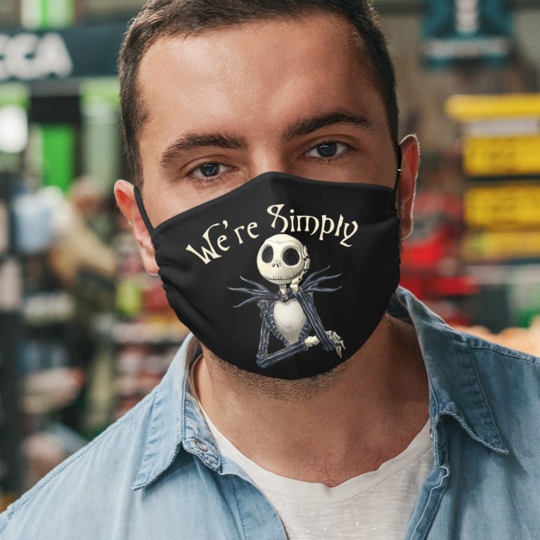 Were Simply Meant To Be Jack Skellington Nightmare Before Christmas Face Mask with PM2.5 Filter