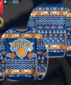 New York Knicks Christmas Wool Ugly Sweater New York Knicks Christmas Wool Ugly Sweater