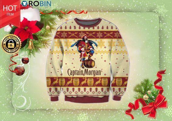 Captain Morgan Christmas Wool Ugly Sweater