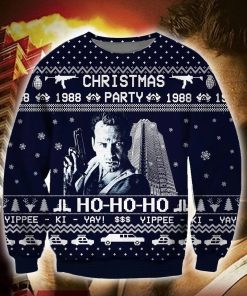Die Hard Christmas Party Ho Ho Ho Ugly Christmas Sweater