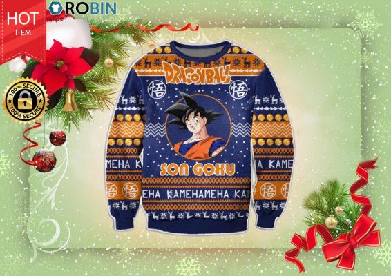 Son Goku Dragon Ball Christmas Wool Ugly Sweater