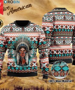 Native American Christmas Wool Ugly Sweater