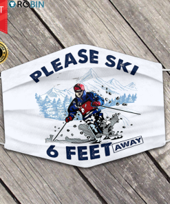 Please Ski 6 Feet Away Face Mask With Pm2.5 Filter