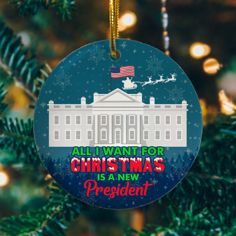 All I Want For Christmas Is A New President Decorative Christmas Ornament
