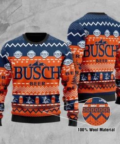 Busch Light Wool Ugly Christmas Sweater Busch Light Wool Ugly Christmas Sweater