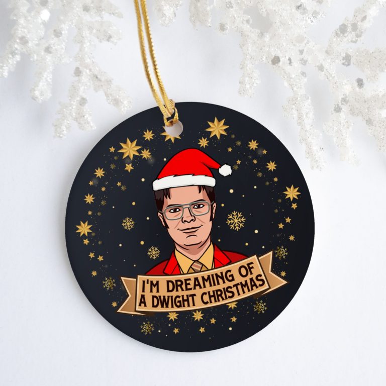 Im Dreaming Of A Dwight Decorative Christmas Ornament