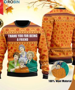 The Golden Girl Thank You For Being A Friend Christmas Wool Sweater