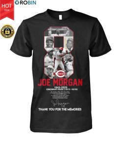 8 Joe Morgan 1943 2020 Cincinnati Reds Thank You For The Memories Signature T Shirt