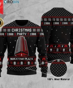 Christmas Party Nakatomi Plaza Wool Ugly Christmas Sweater