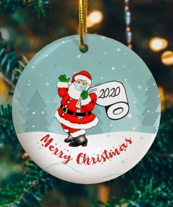 Santa Claus Wears Mask Toilet Paper Decorative Christmas Ornament