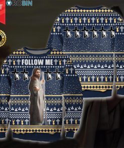Jesus Follow Me Christmas Wool Ugly Sweater