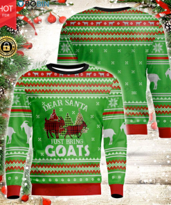 Dear Santa Just Bring Goats Wood Ugly Christmas Sweater