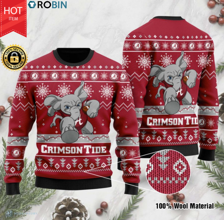 Alabama Crimson Tide football ugly christmas sweater