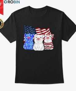 American Flag Pigs T Shirt