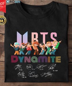 BTS Chibi Band Music Dynamite Signatures T Shirt