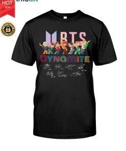 BTS Chibi Band Music Dynamite Signatures T Shirt
