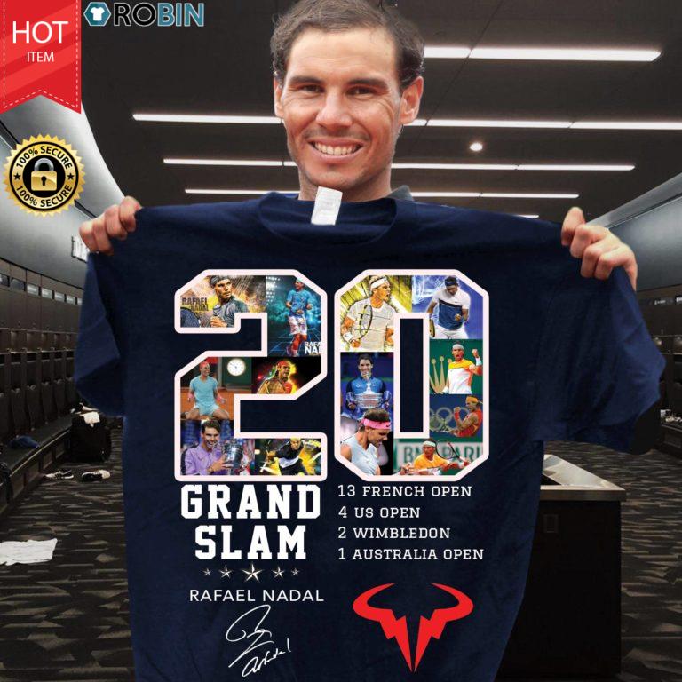 Champion 20 Grand Slam Rafael Nadal Signature T Shirt