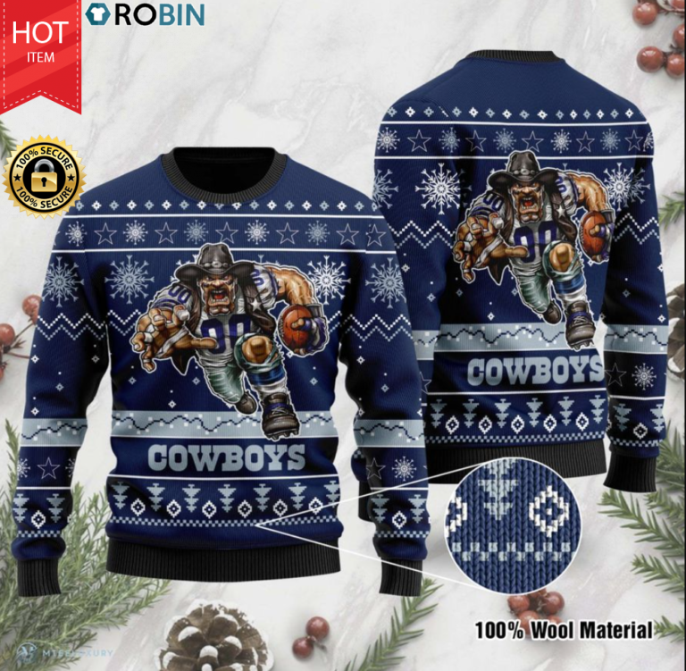 Dallas Cowboys ugly christmas sweater