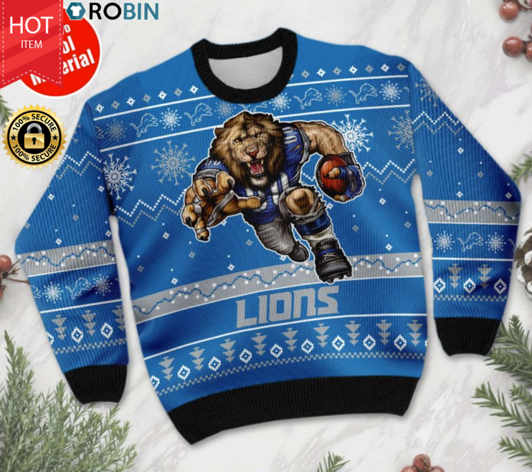 detroit lions vintage sweater