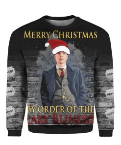 Merry Christmas By Order Of The Peaky Blinders 3D Ugly Christmas Sweater Hoodie