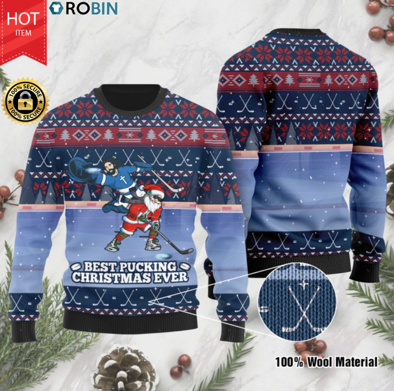 Jesus and Santa Claus best pucking Christmas ever ugly christmas sweater