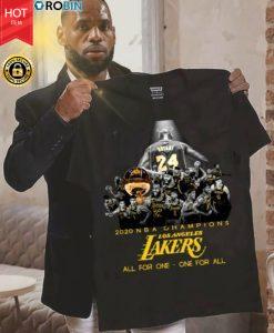 Kobe Bryant 2020 Nba Champions Los Angeles Lakers All For One One For All T Shirt