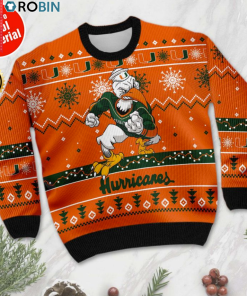 Miami Hurricanes football ugly christmas sweater Miami Hurricanes football ugly christmas sweater