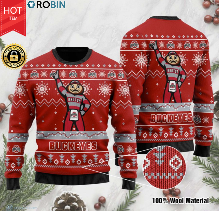 Ohio State Buckeyes football ugly christmas sweater